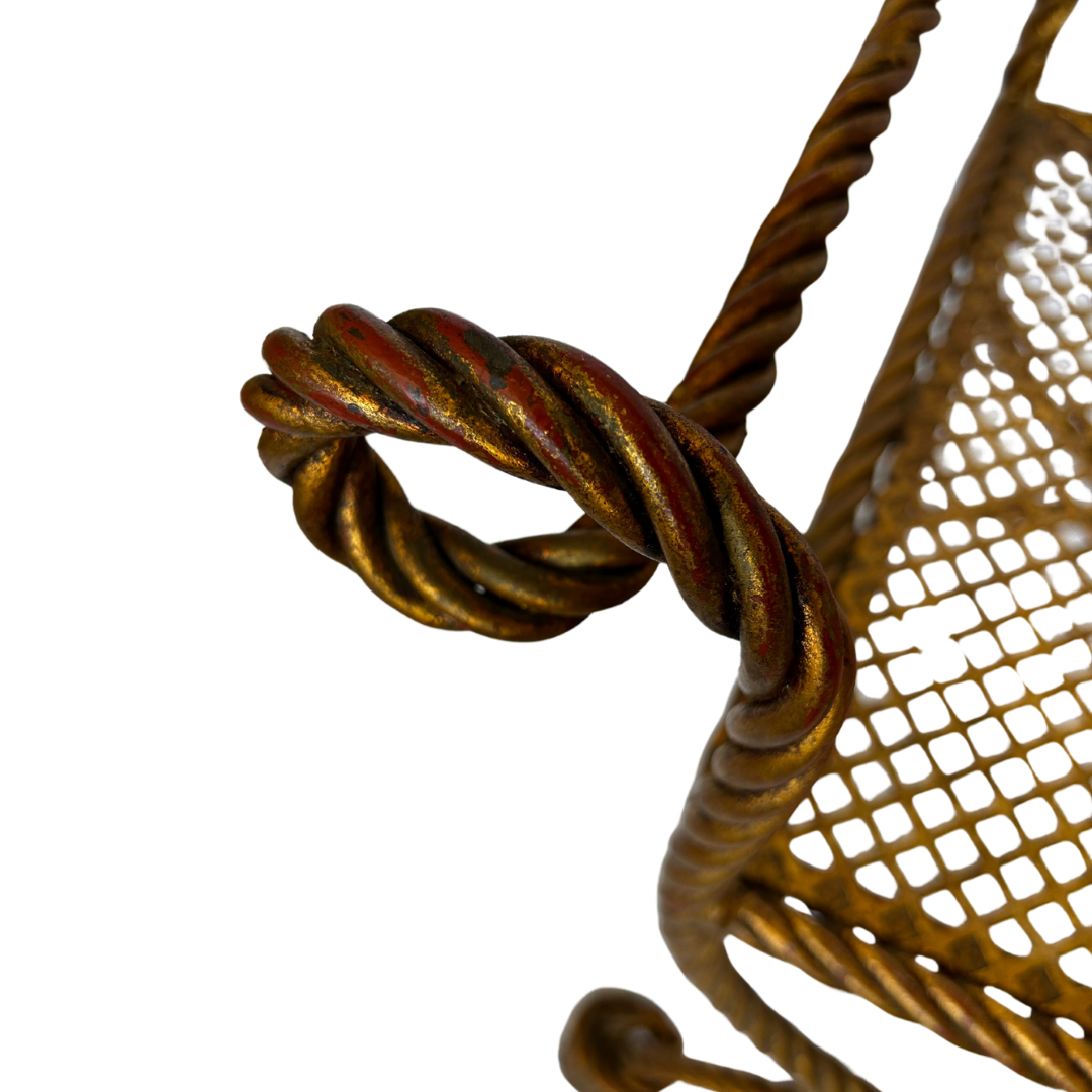 Pair of Vintage Gold Rope Stools