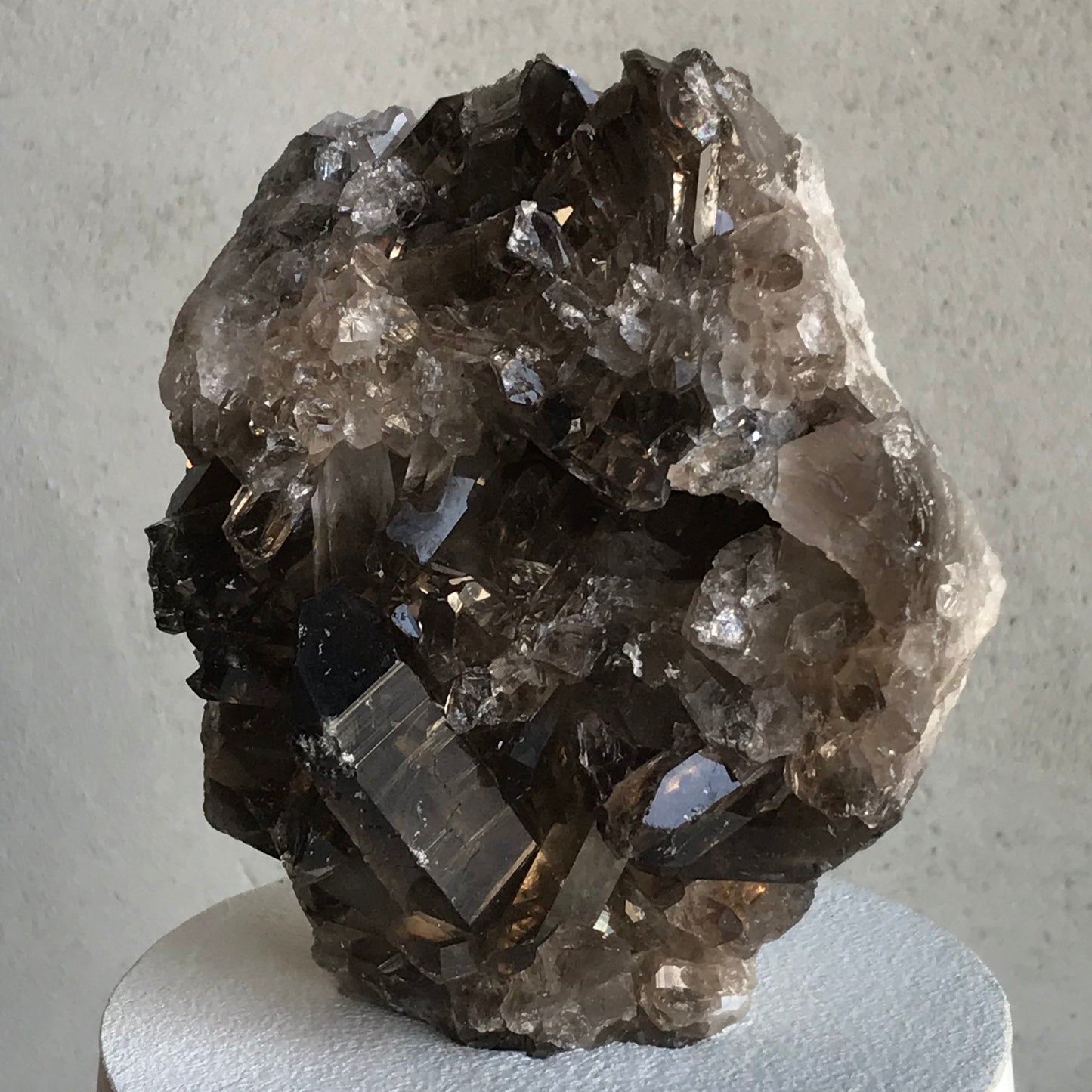 Smoky Quartz Cluster Slab Lid