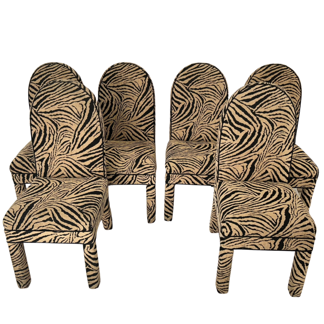 Animal print discount dining chairs