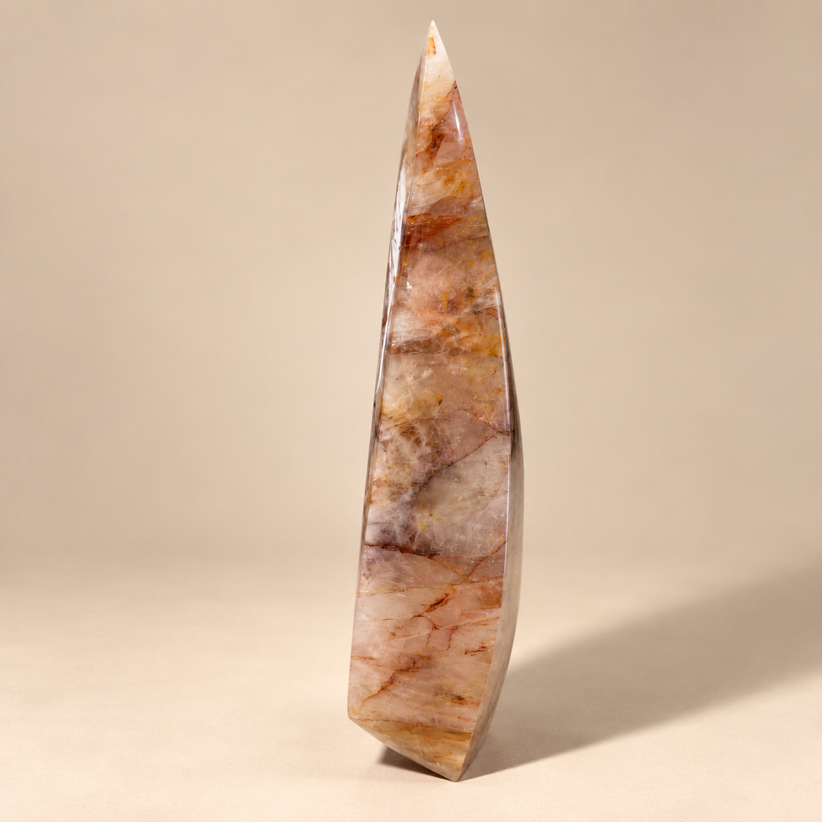 XL Hematoid Quartz Crystal Free-Standing Flame