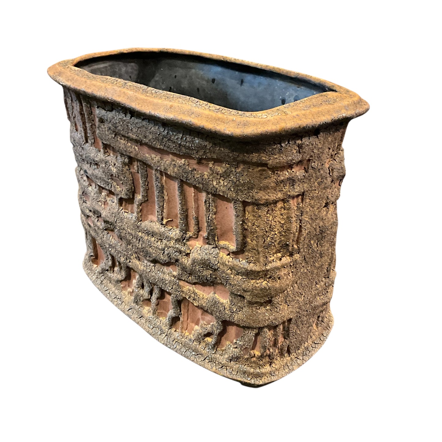 Vintage Brutalist Style Ceramic Vase / Planter