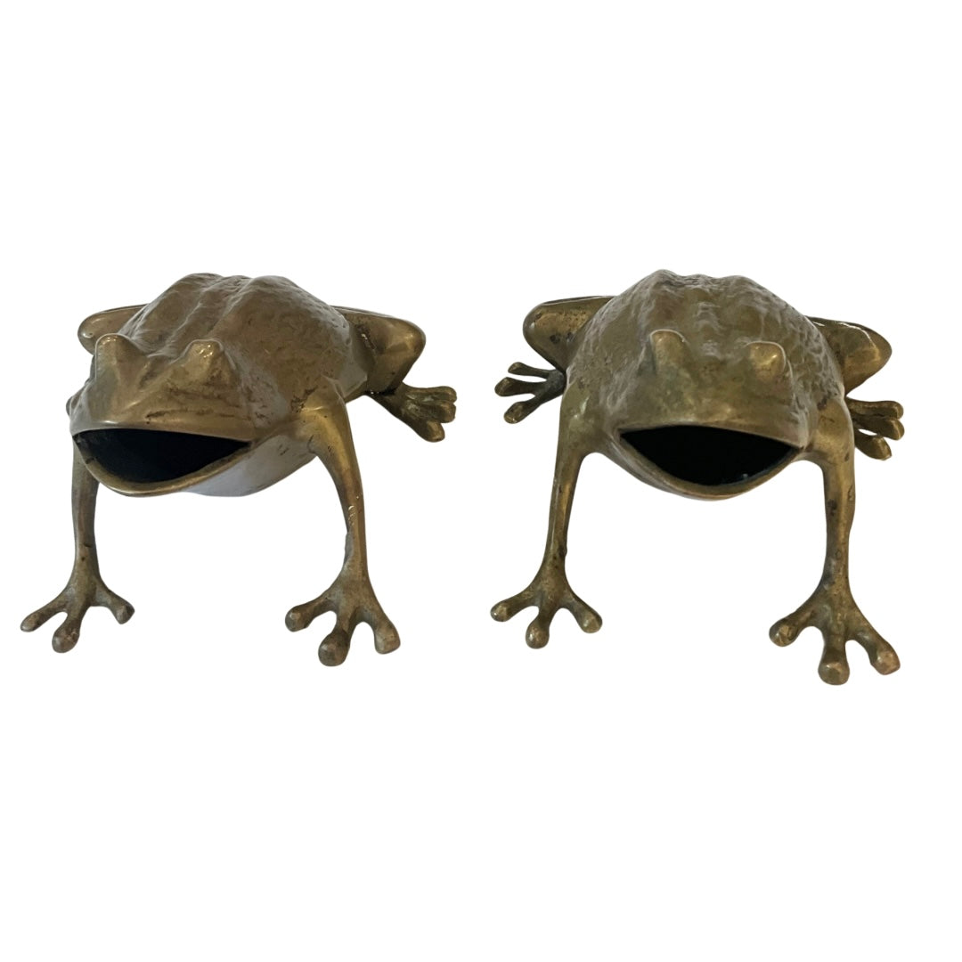 Pair of Brass Frogs