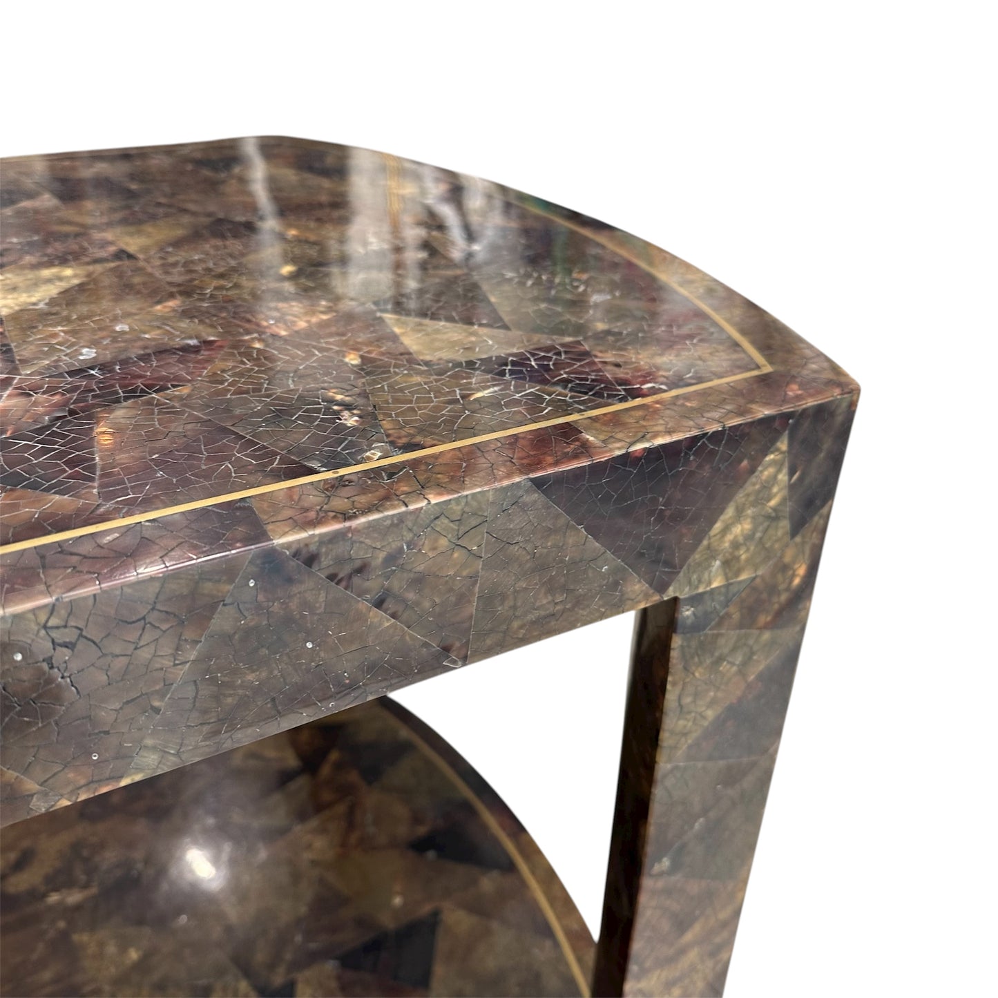 Maitland Smith Tessellated Pen Shell Side Table