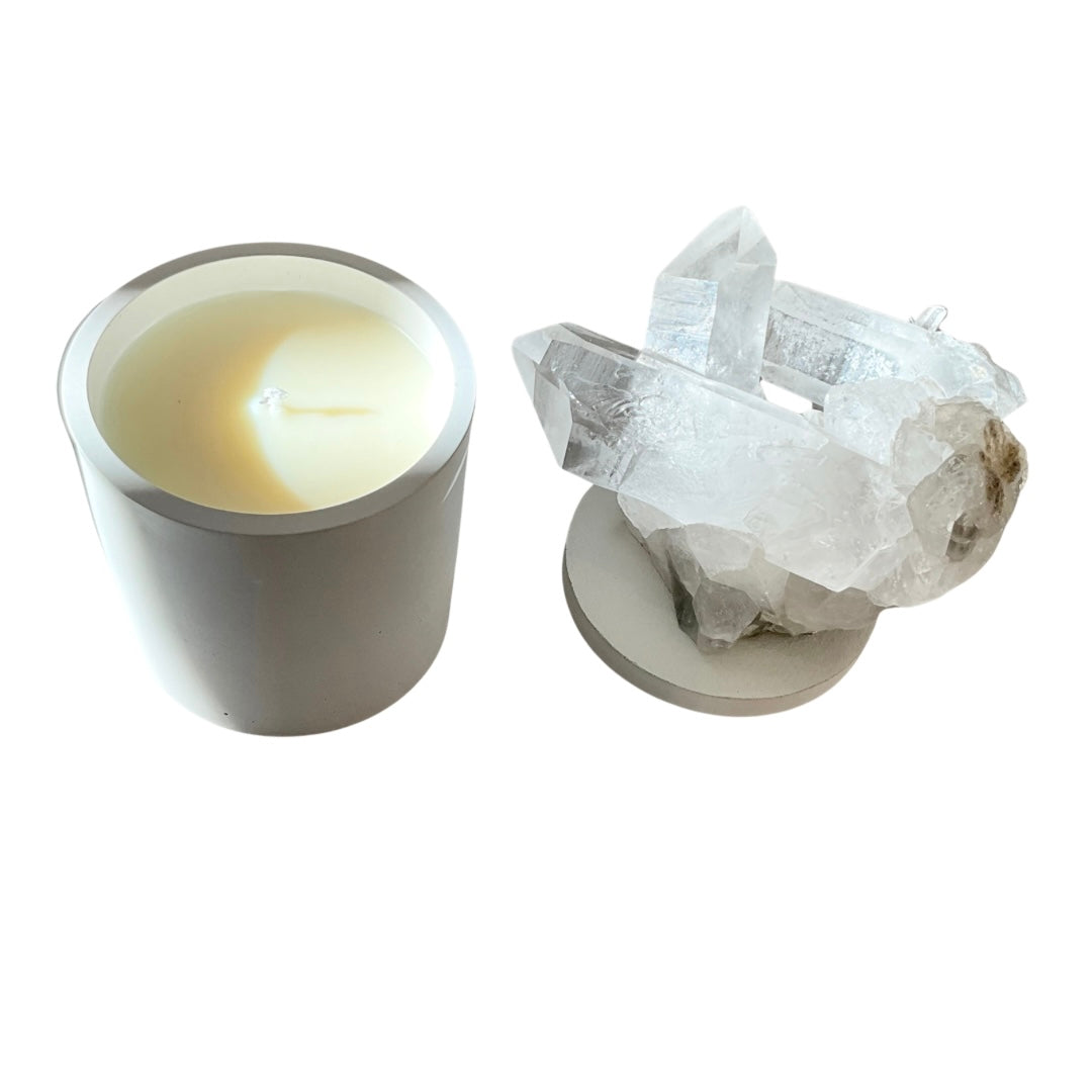 Abstract Generator Quartz Crystal Lid Candle