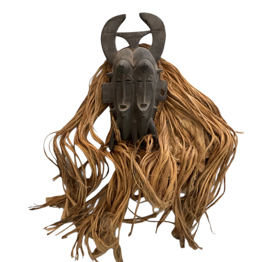 Senufo Wooden Mask with Long Hair