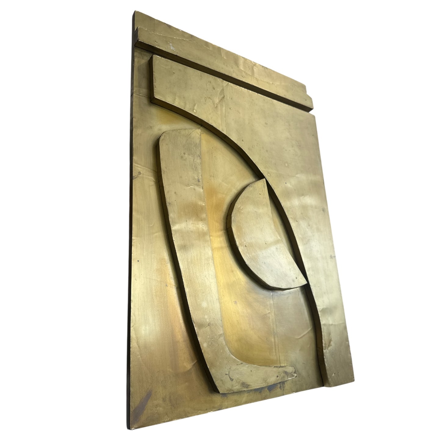Golden Triptych Wall Sculpture