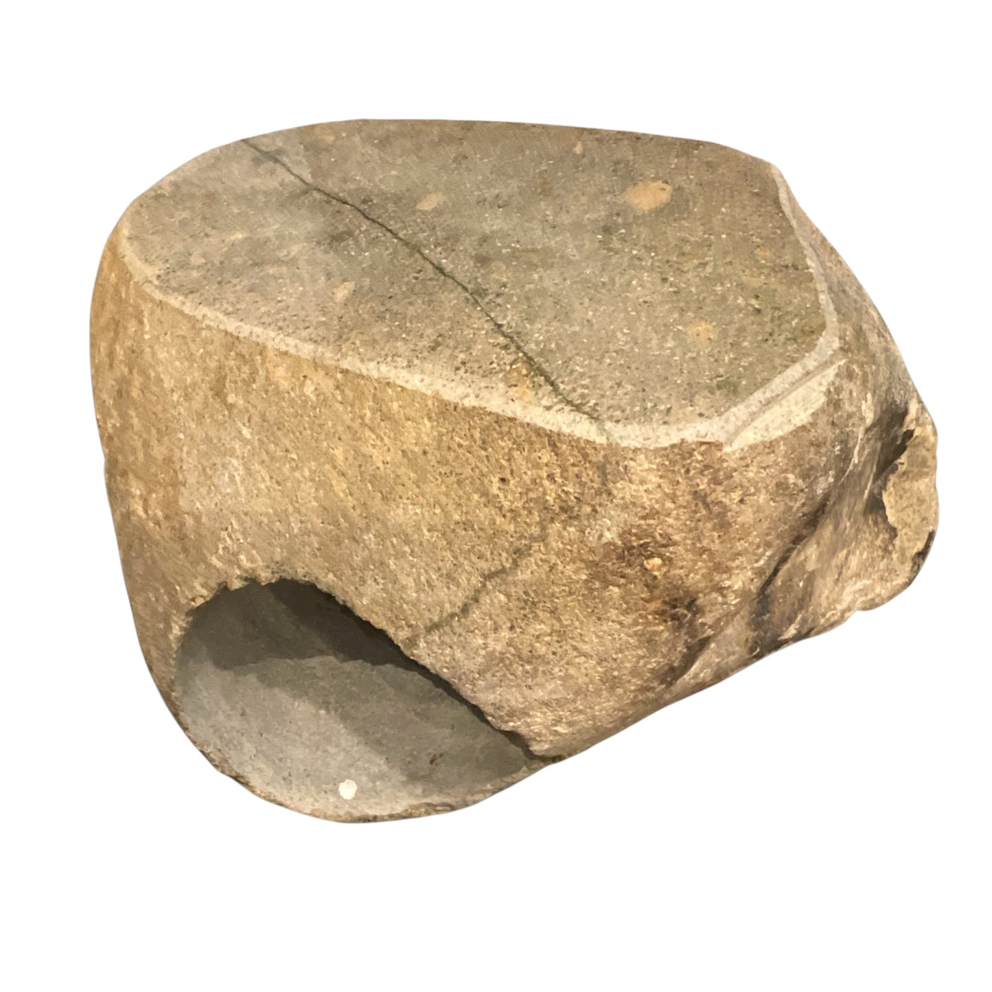 Pair of Solid Granite Side Tables with Polished Tops