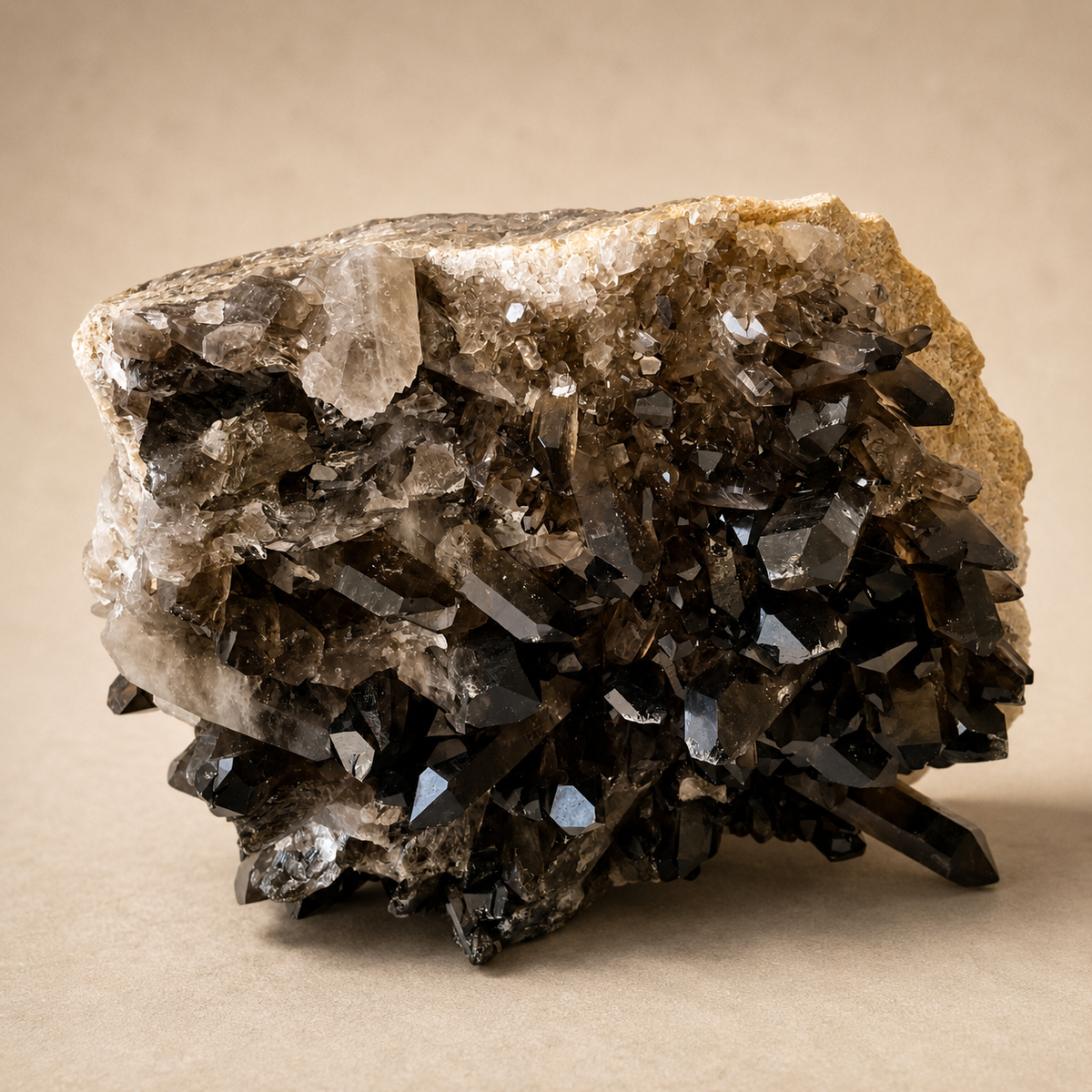 Smoky Quartz Crystal Generators Cluster