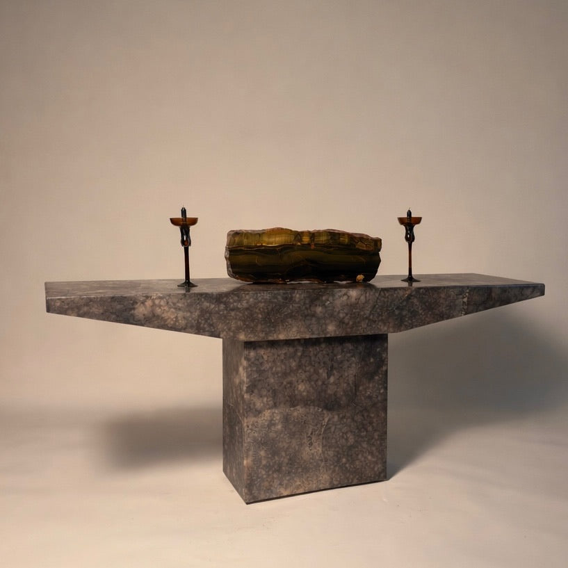 Goat Skin Wrapped Credenza