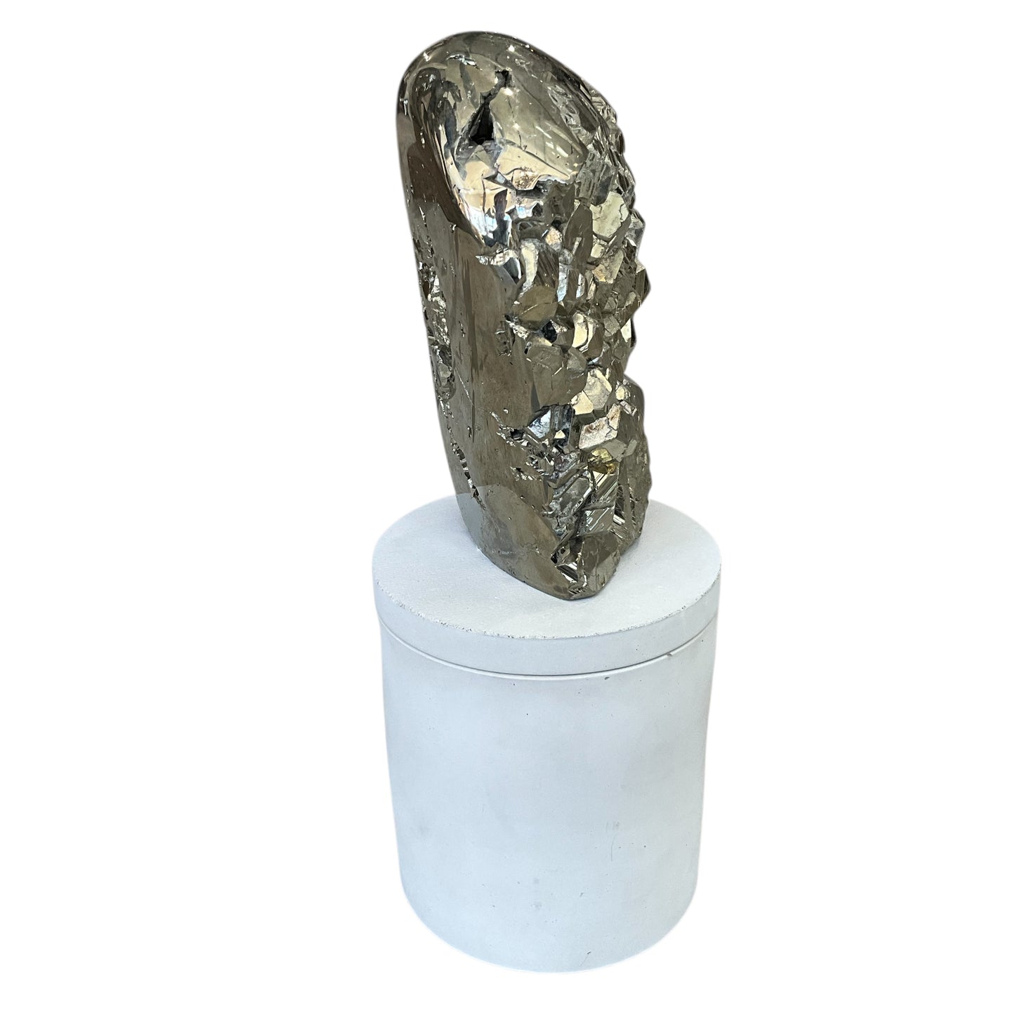 Abstract Pyrite Lid Gardenia Candle #6