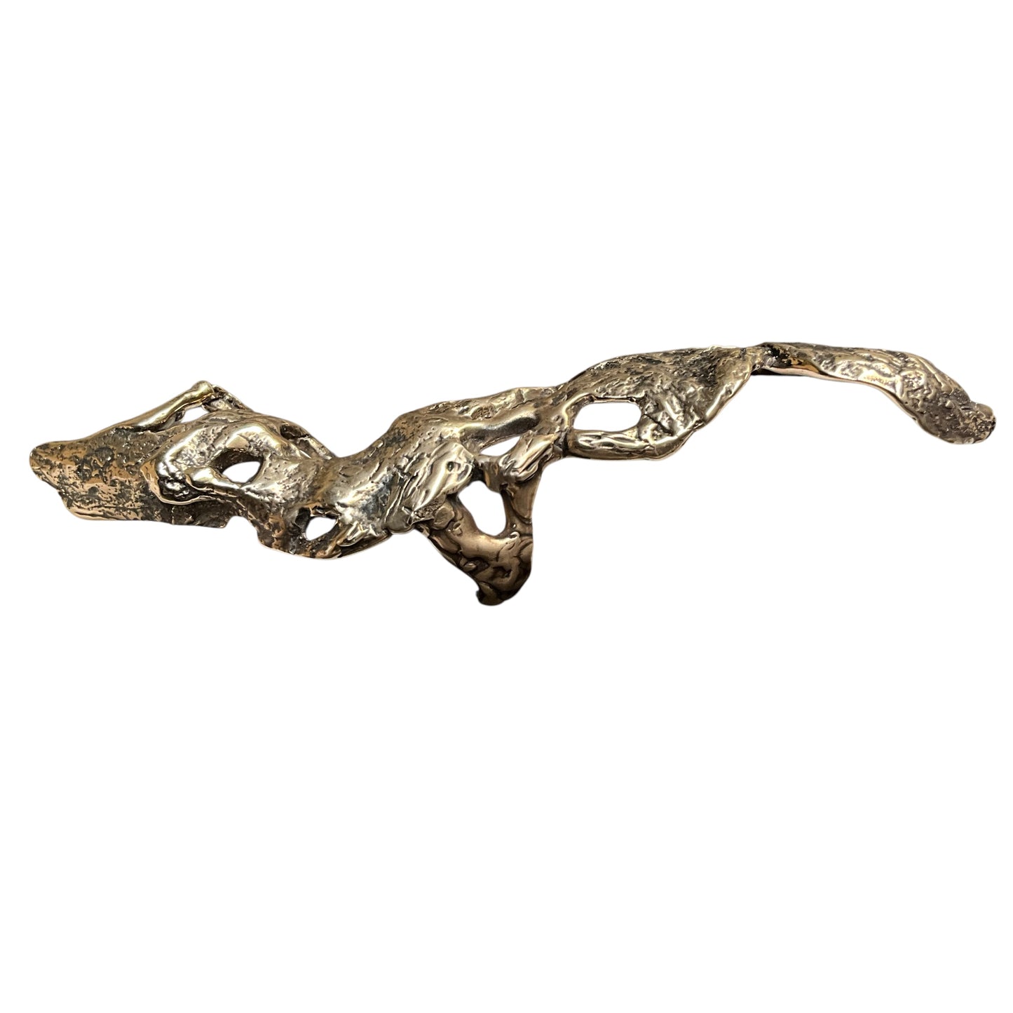 Elongated Abstract Bronze Ring