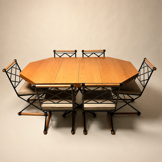 Cleo Baldon Dining Table with 6 Dining Chairs