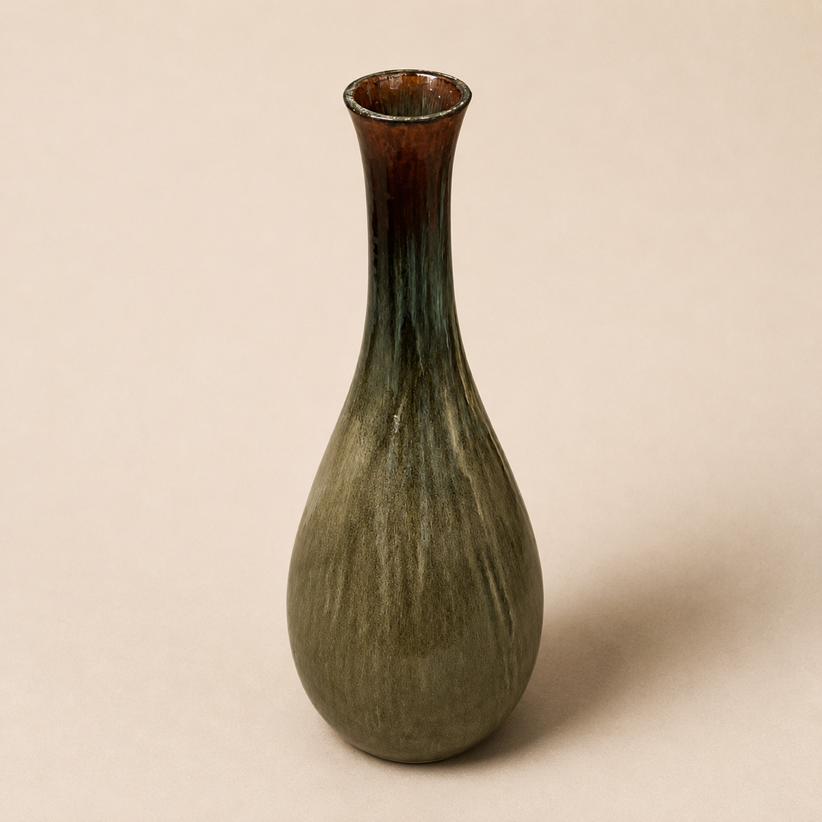 Vintage Glazed Ceramic Large Scale Vase