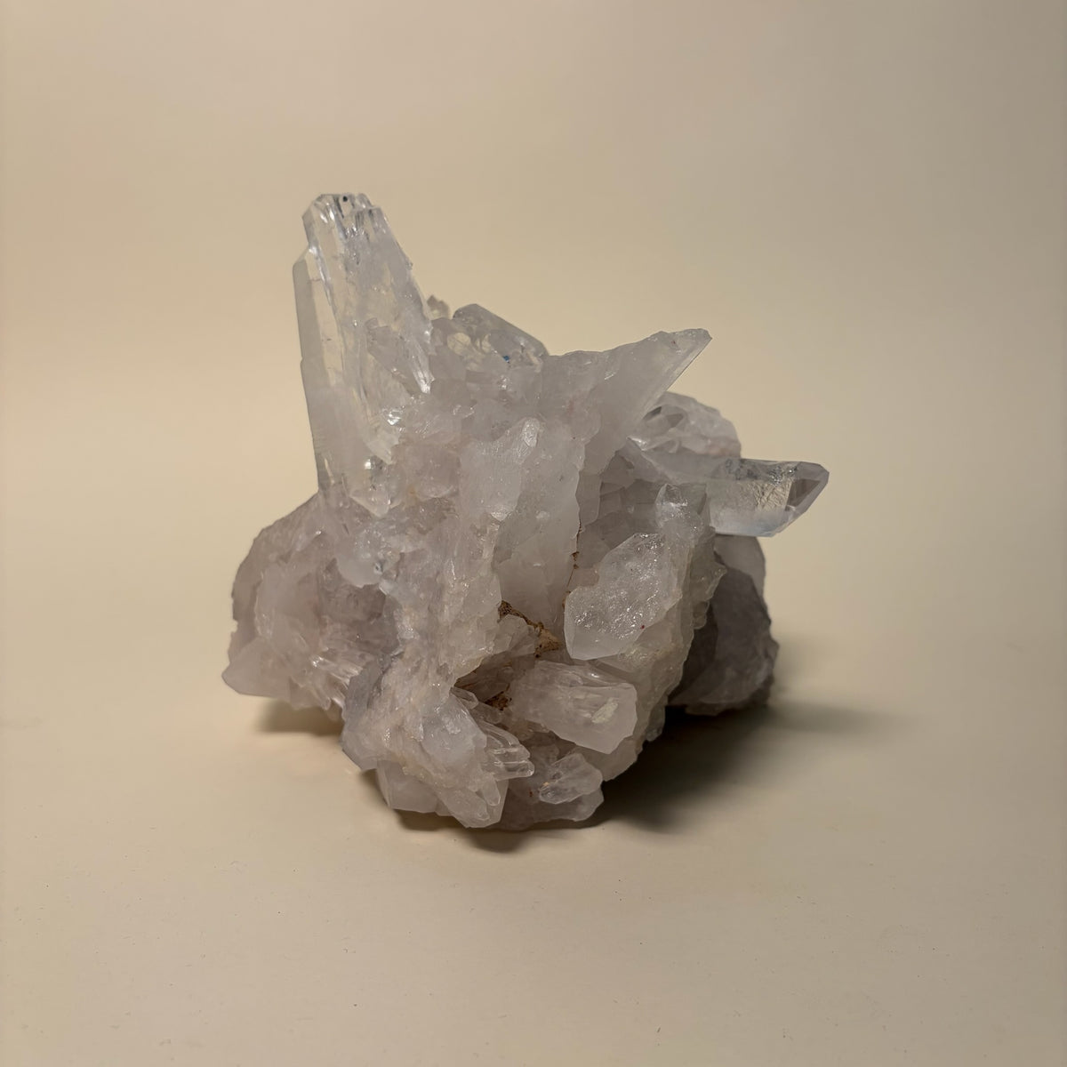 Smokey Quartz Generator Crystal on Metal Base light
