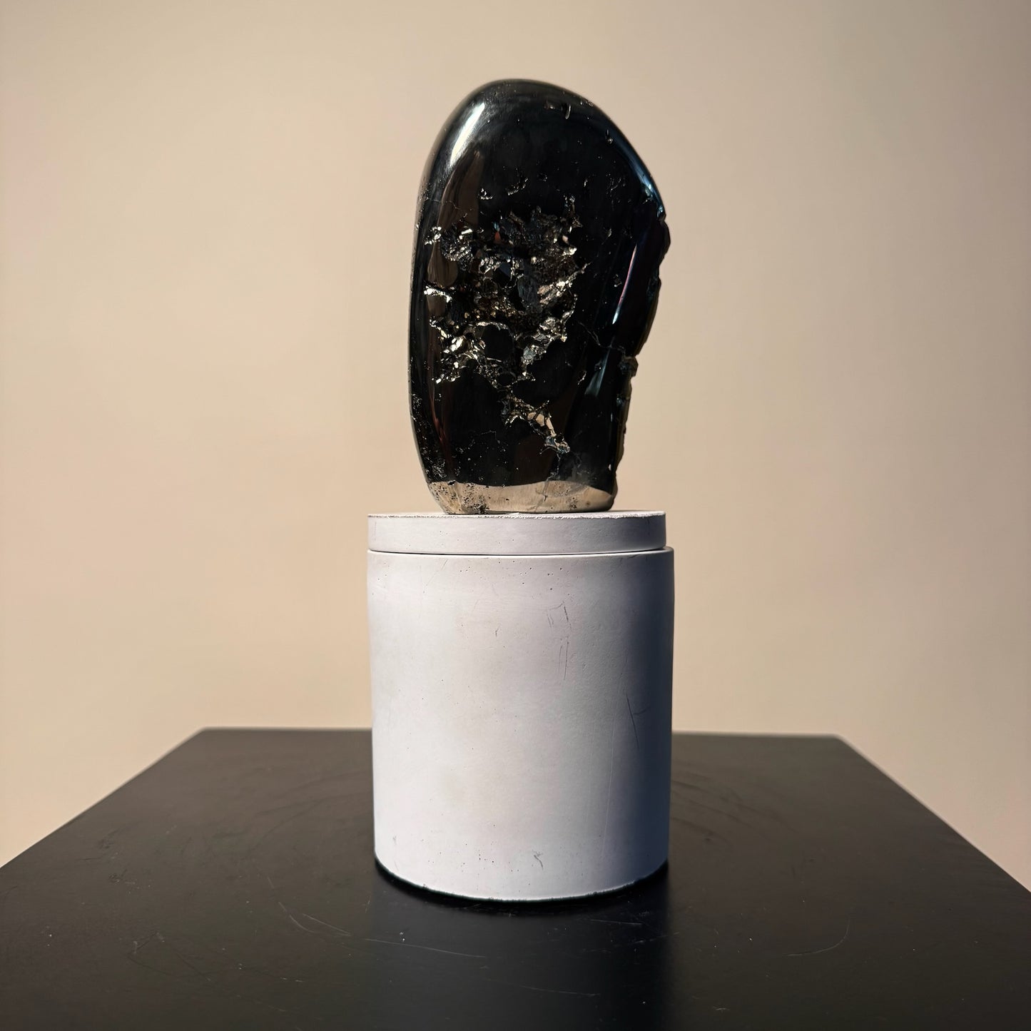 Abstract Pyrite Lid Gardenia Candle #5