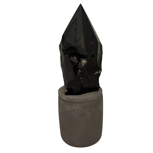 369 For House of Nulla Black Rose Candle with Obsidian Lid 22