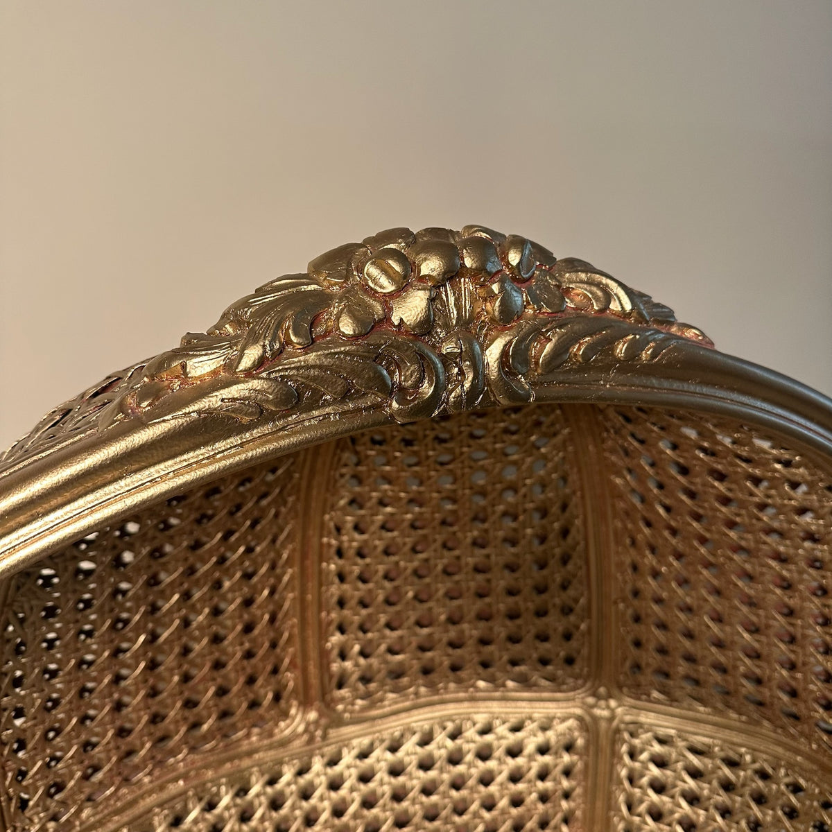 Vintage French Gold Leaf Canopy Chair