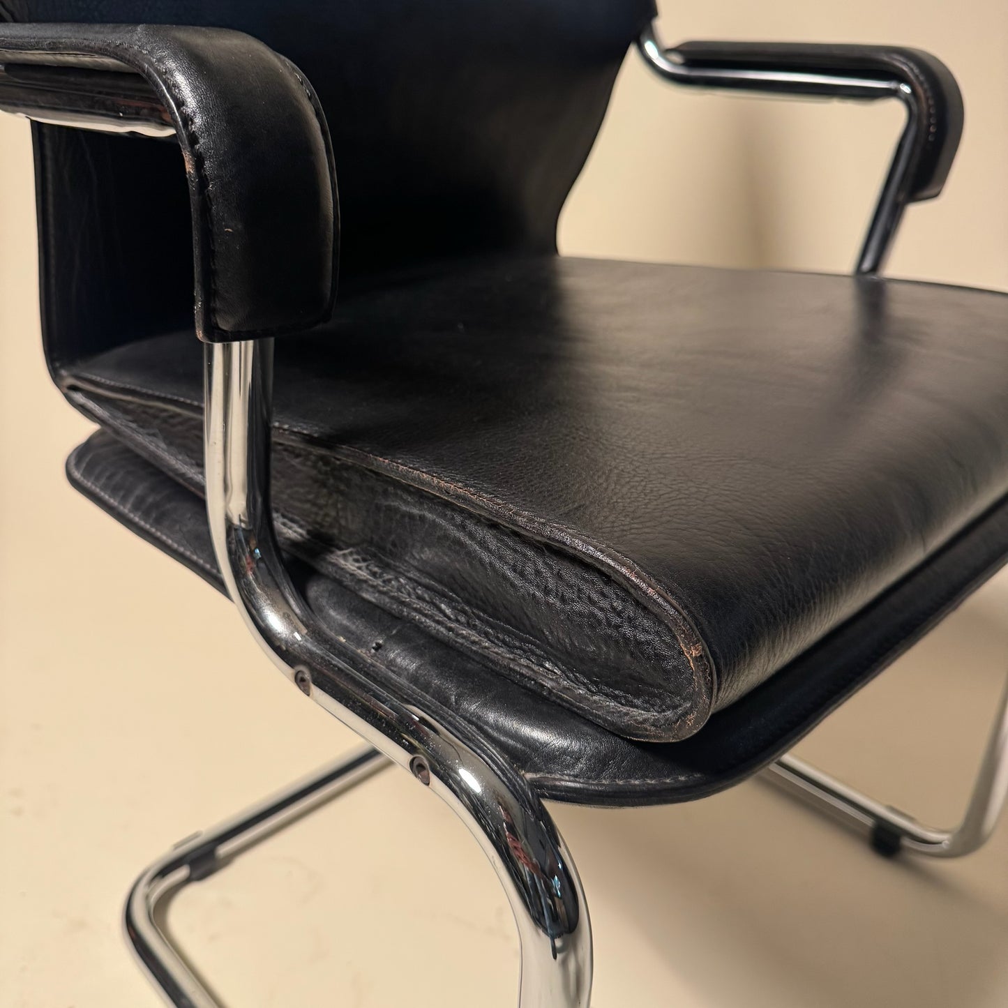 Pair Of 1973 Marcatre Leather chairs