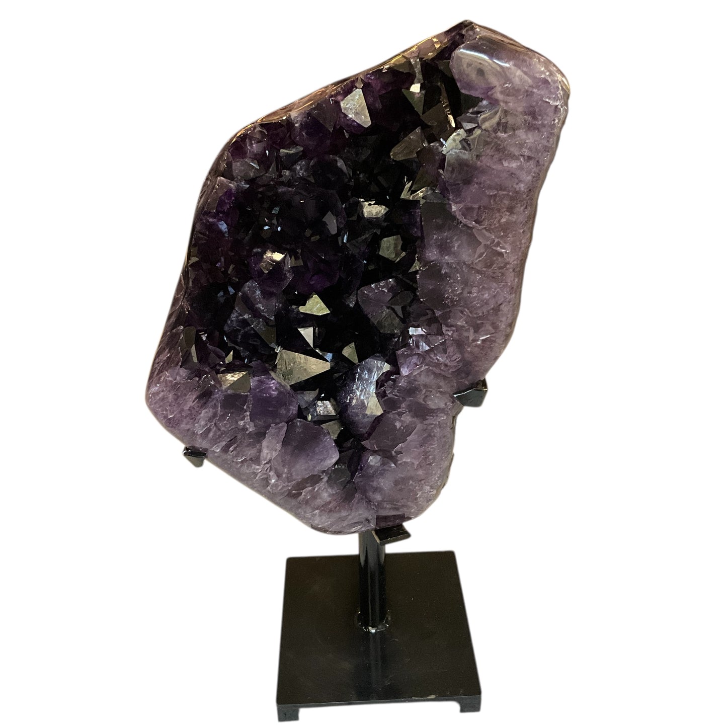 Large Amethyst Deep Purple Crystal on Stand