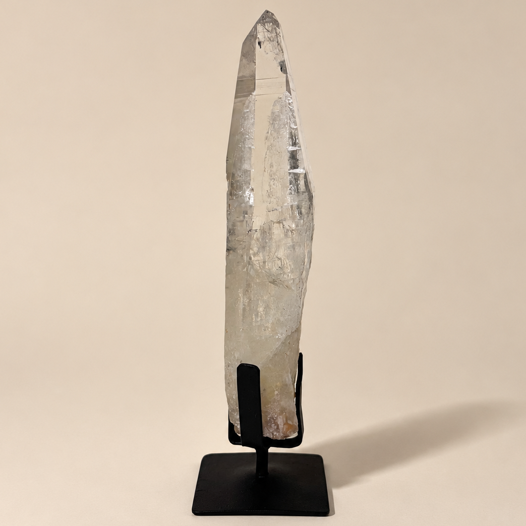 Clear Quartz Crystal Generator w/Citrine on Stand