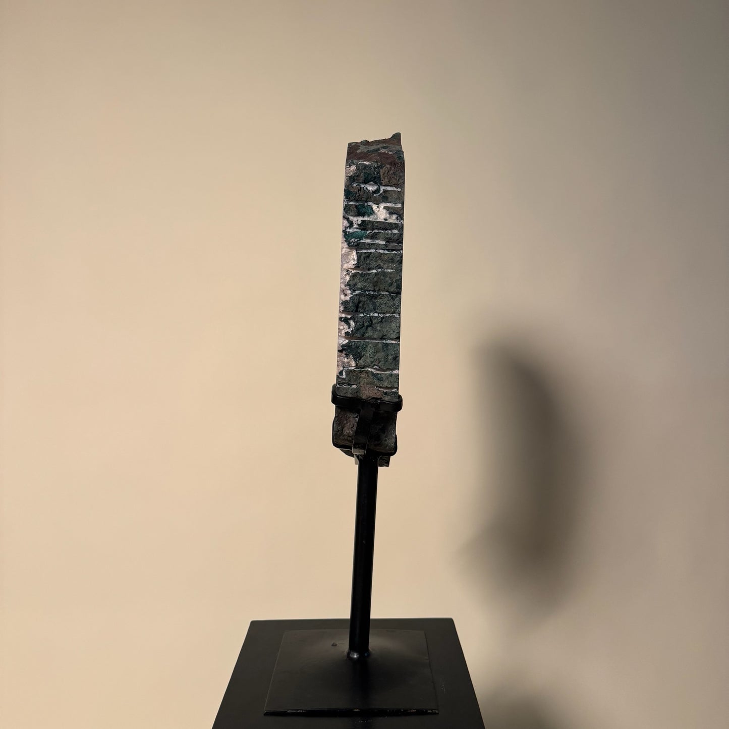 Cut-Out Amethyst Crystal Geode on Metal Stand