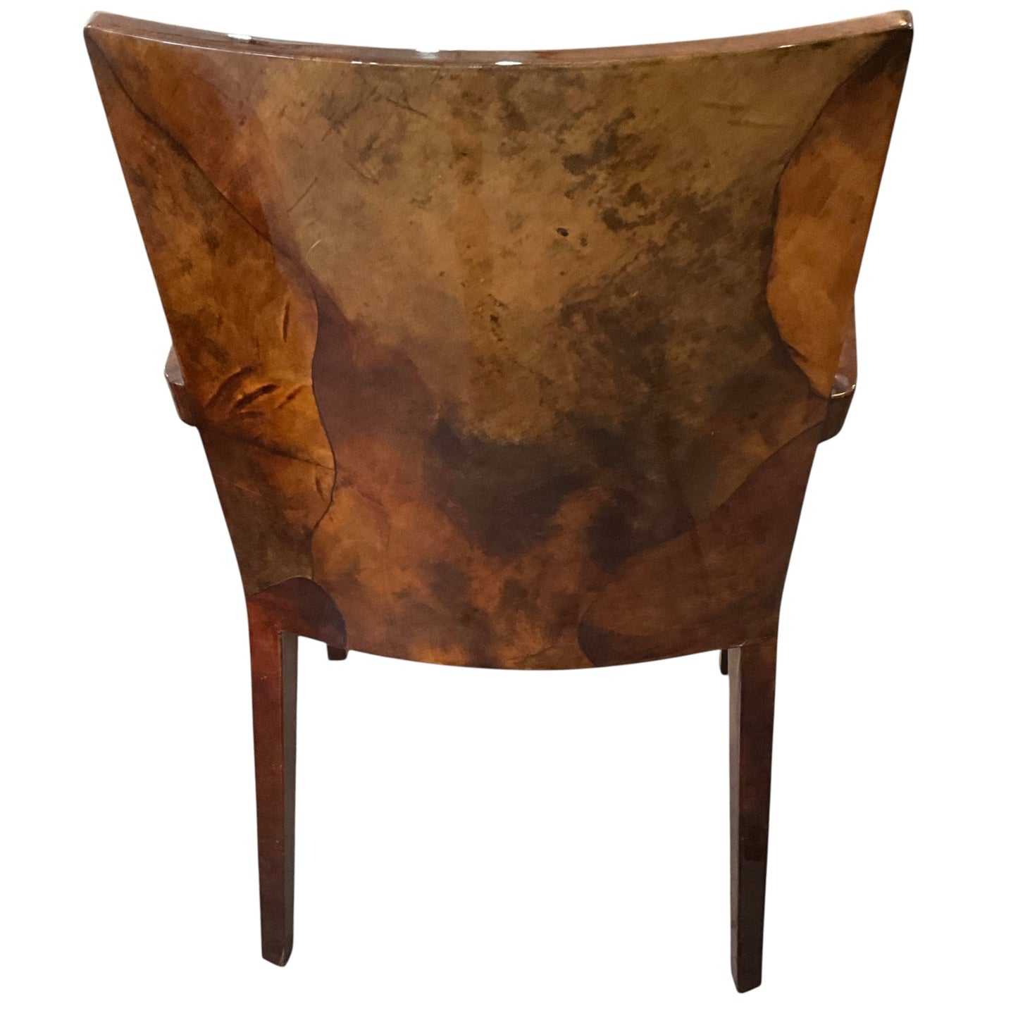 Karl Springer Lacquered Goatskin Chair