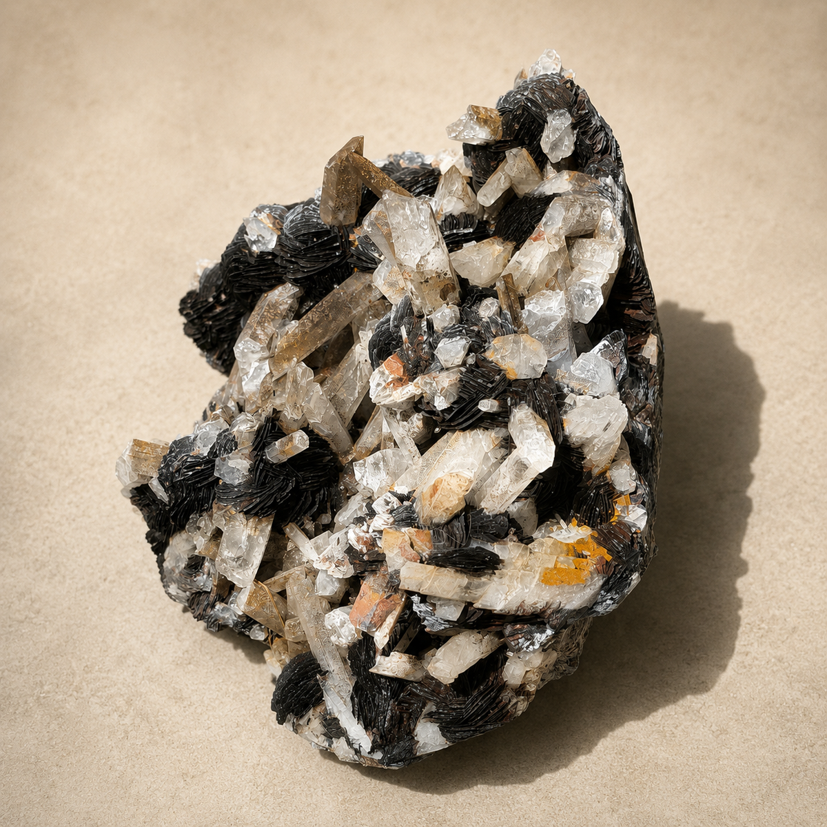 Quartz Crystal & Hematite Cluster