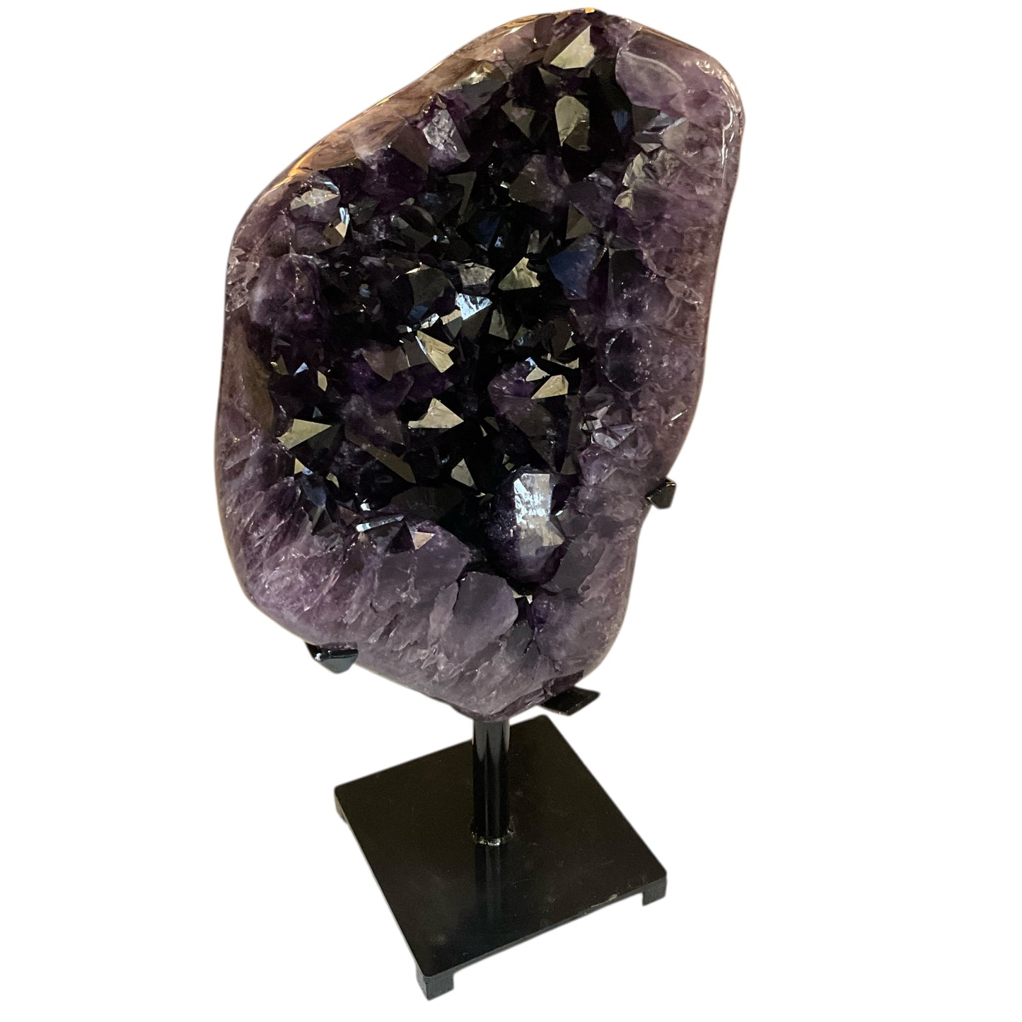 Large Amethyst Deep Purple Crystal on Stand