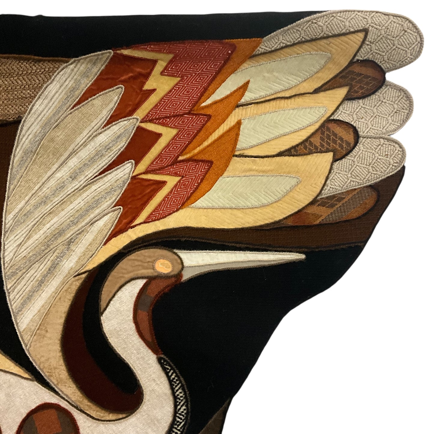 Multi-Fabric Vintage Wall Hanging Phoenix