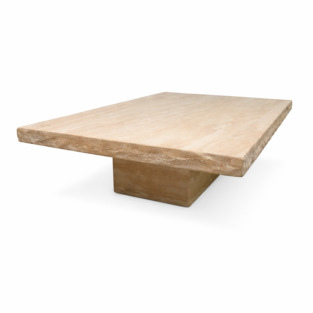 MId-Century Travertine Coffee Table