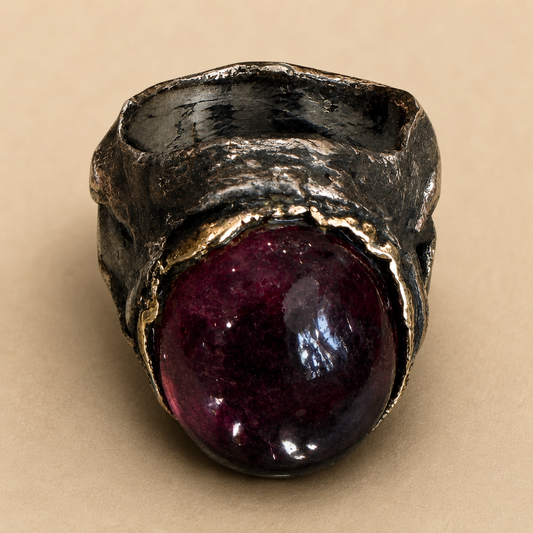 15ct Burnt Lavender Sapphire Ring