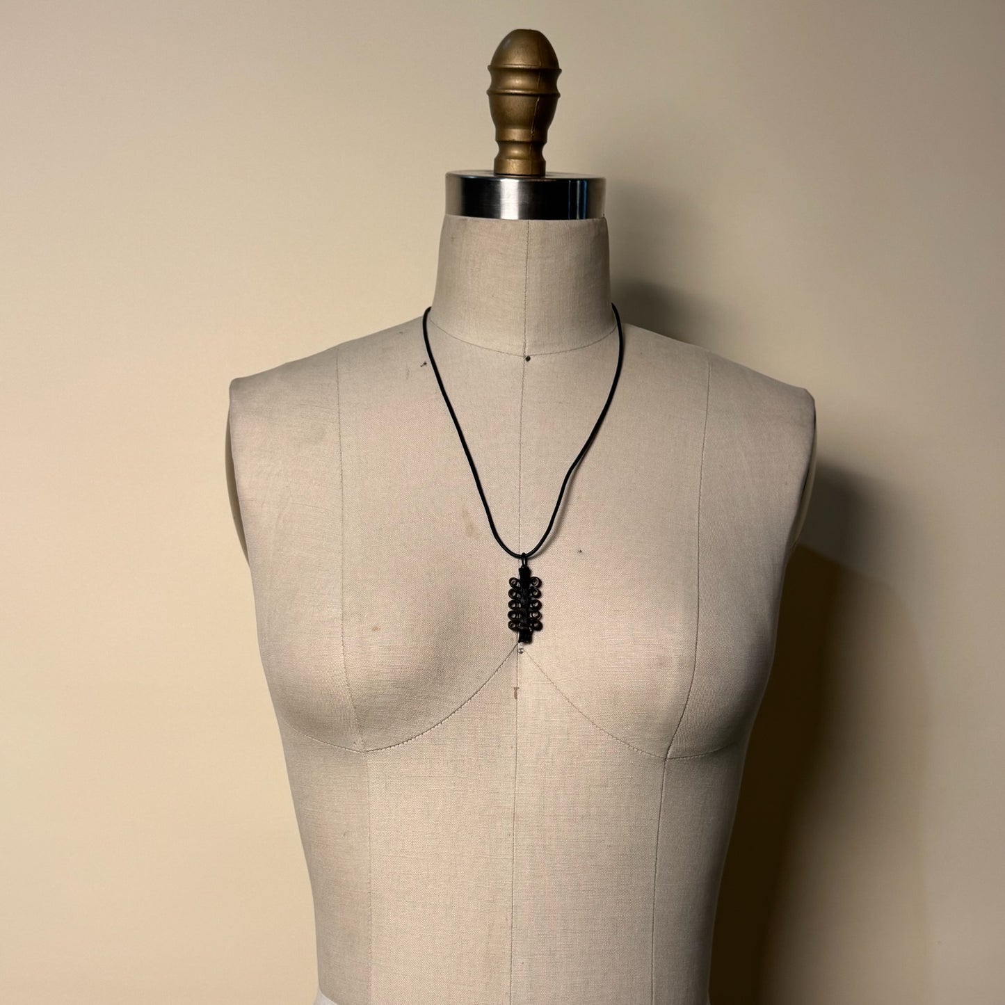 Hand Made Kelp Pendant on Leather Necklace
