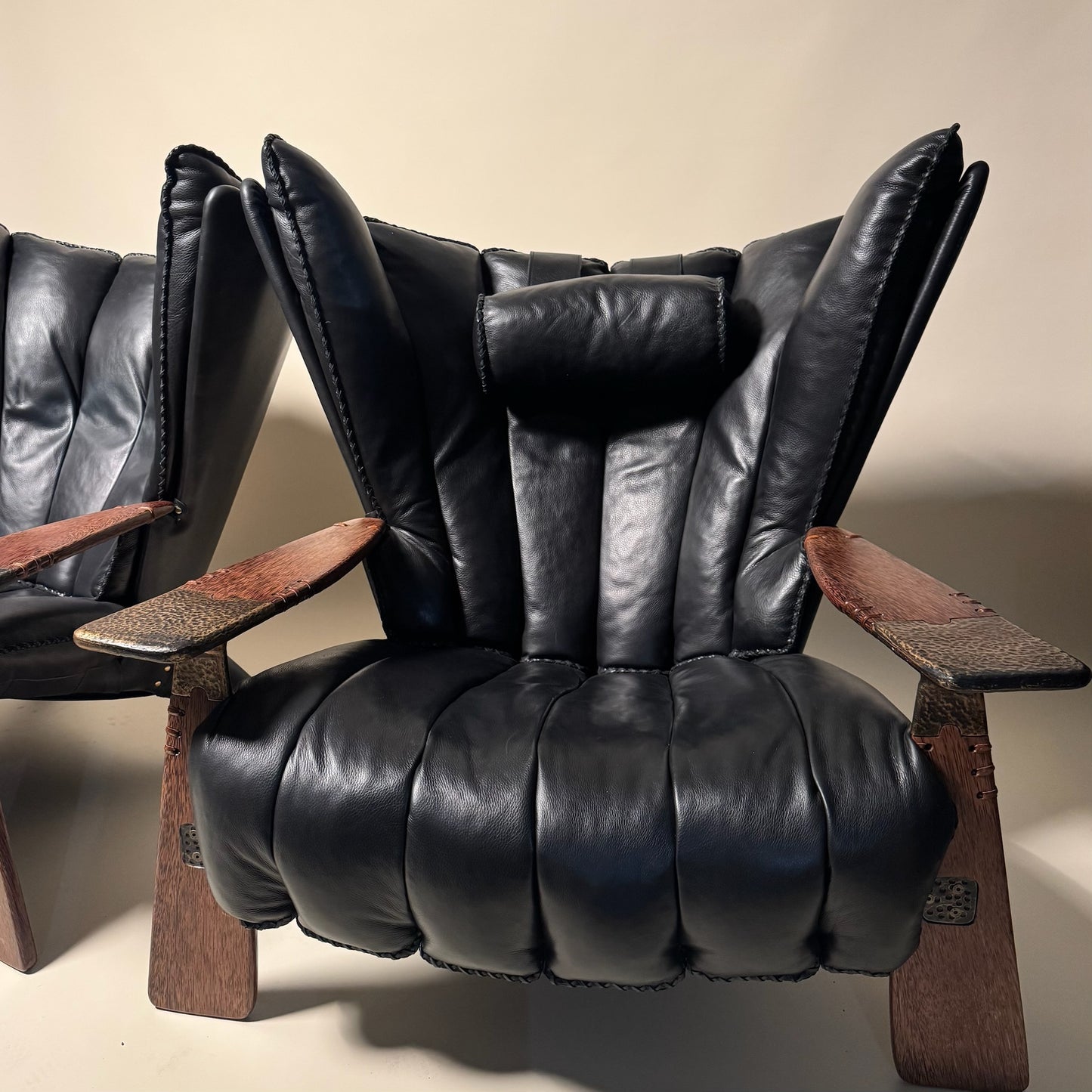 Par of Verite Pacific Green Arm Chairs