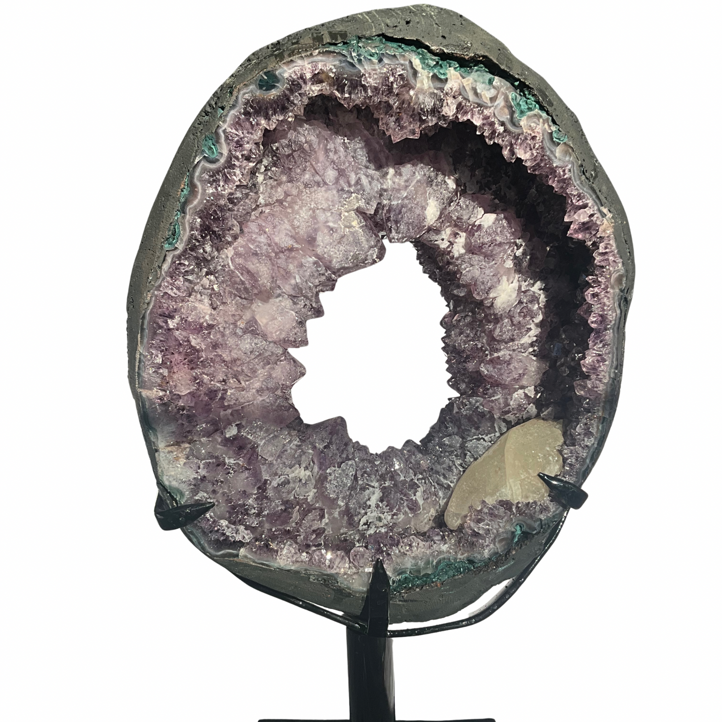 Amethyst Crystal 'Halo Passage' Portal on Spinning Stand