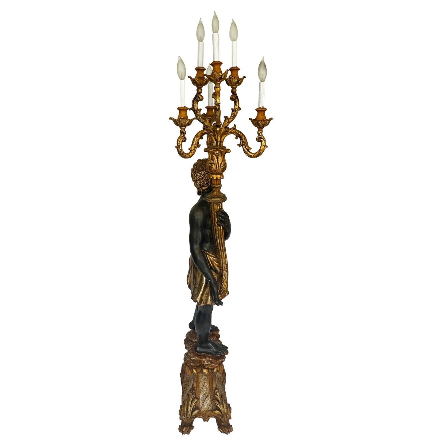 Vintage Italian Blackamoor Floor Lamp