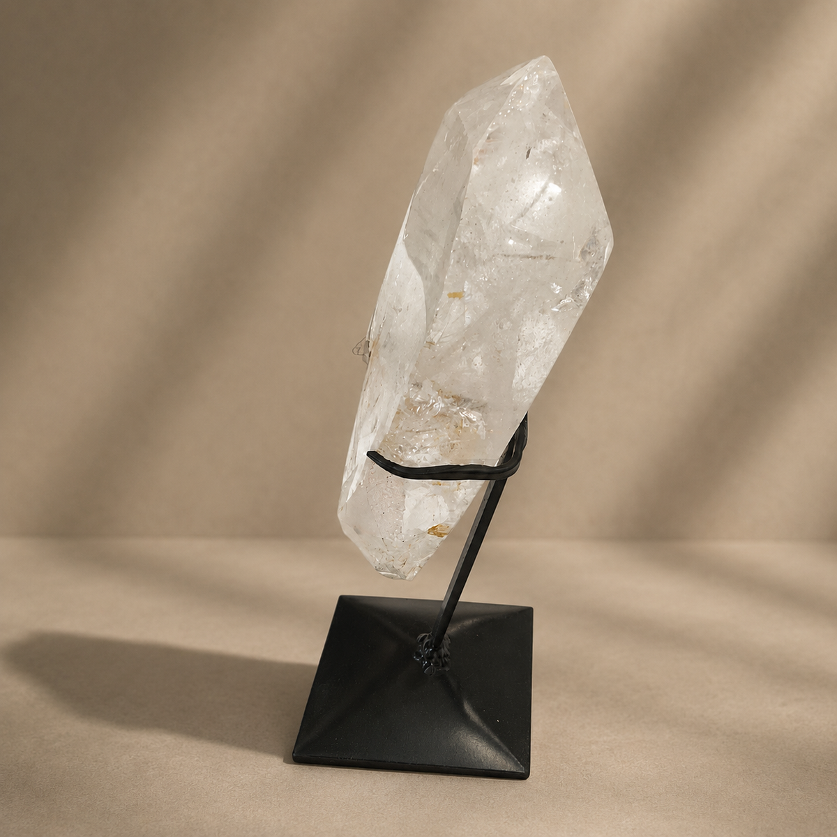 Abstract Quartz Crystal Generator on Metal Stand
