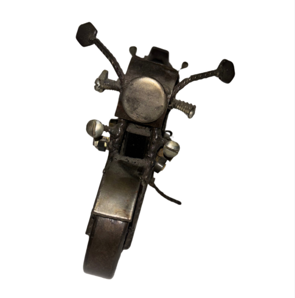 Vintage Craft Metal Motorcycle Sculpture