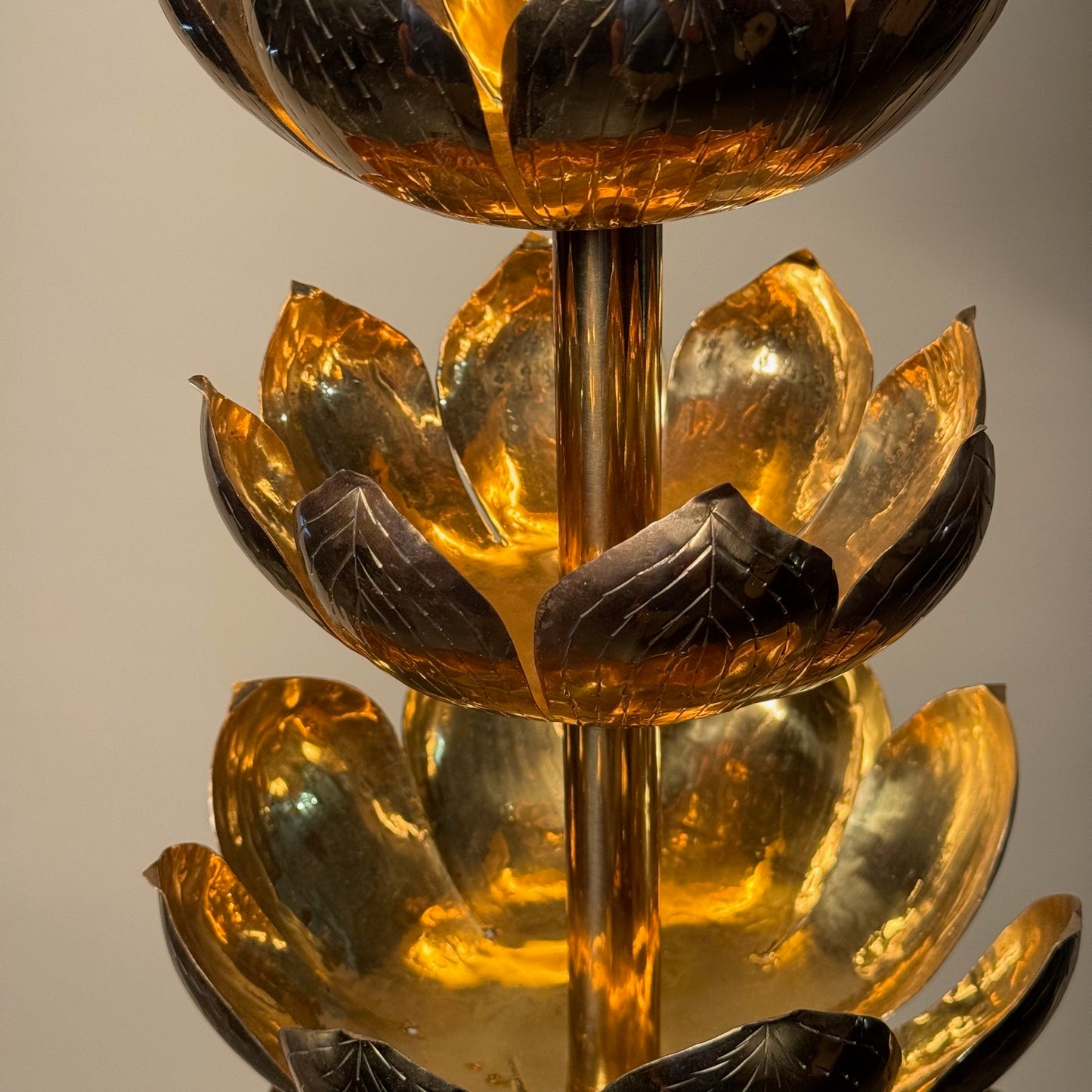 Feldman Brass Lotus Lamp