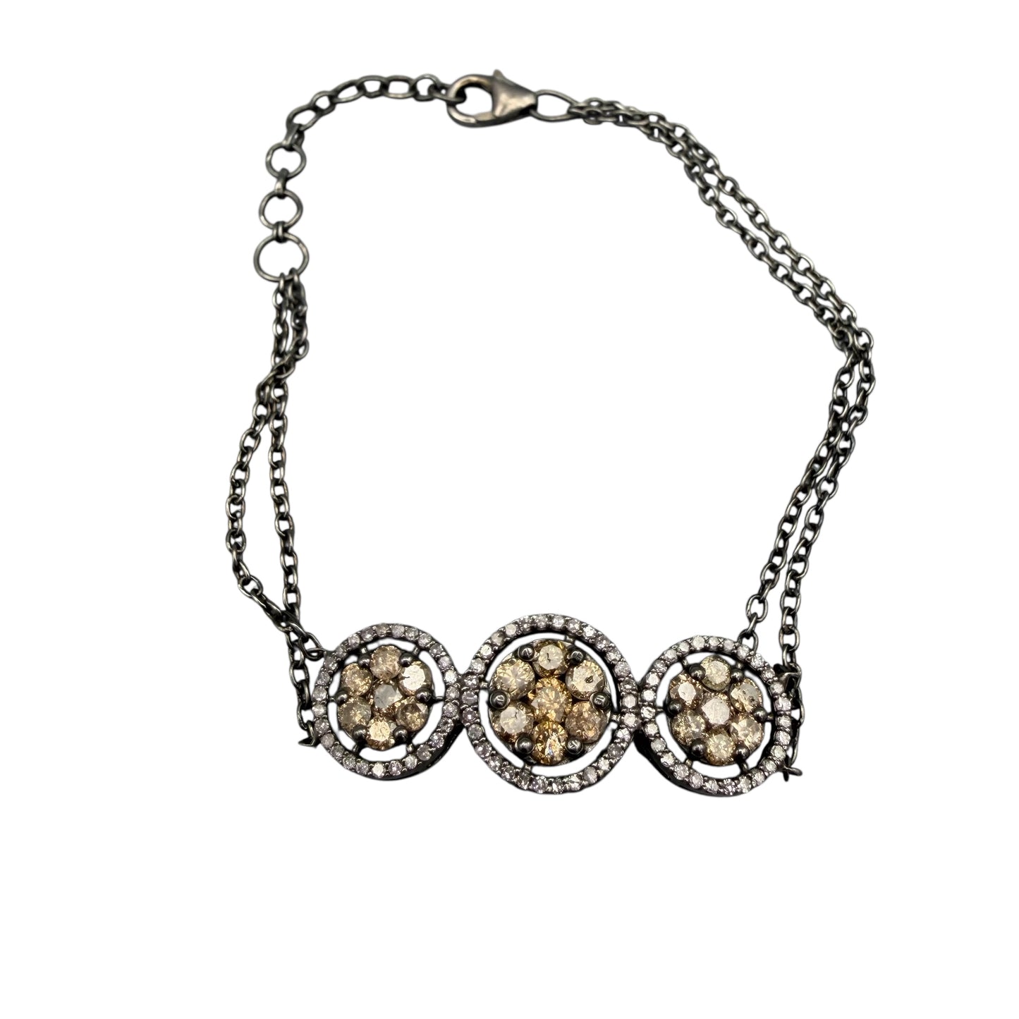 Cognac & White Diamond Bracelet