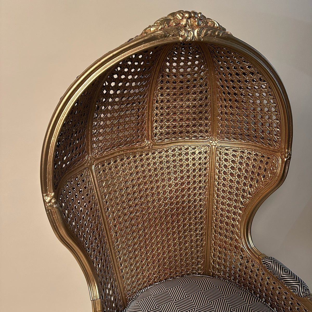 Vintage French Gold Leaf Canopy Chair