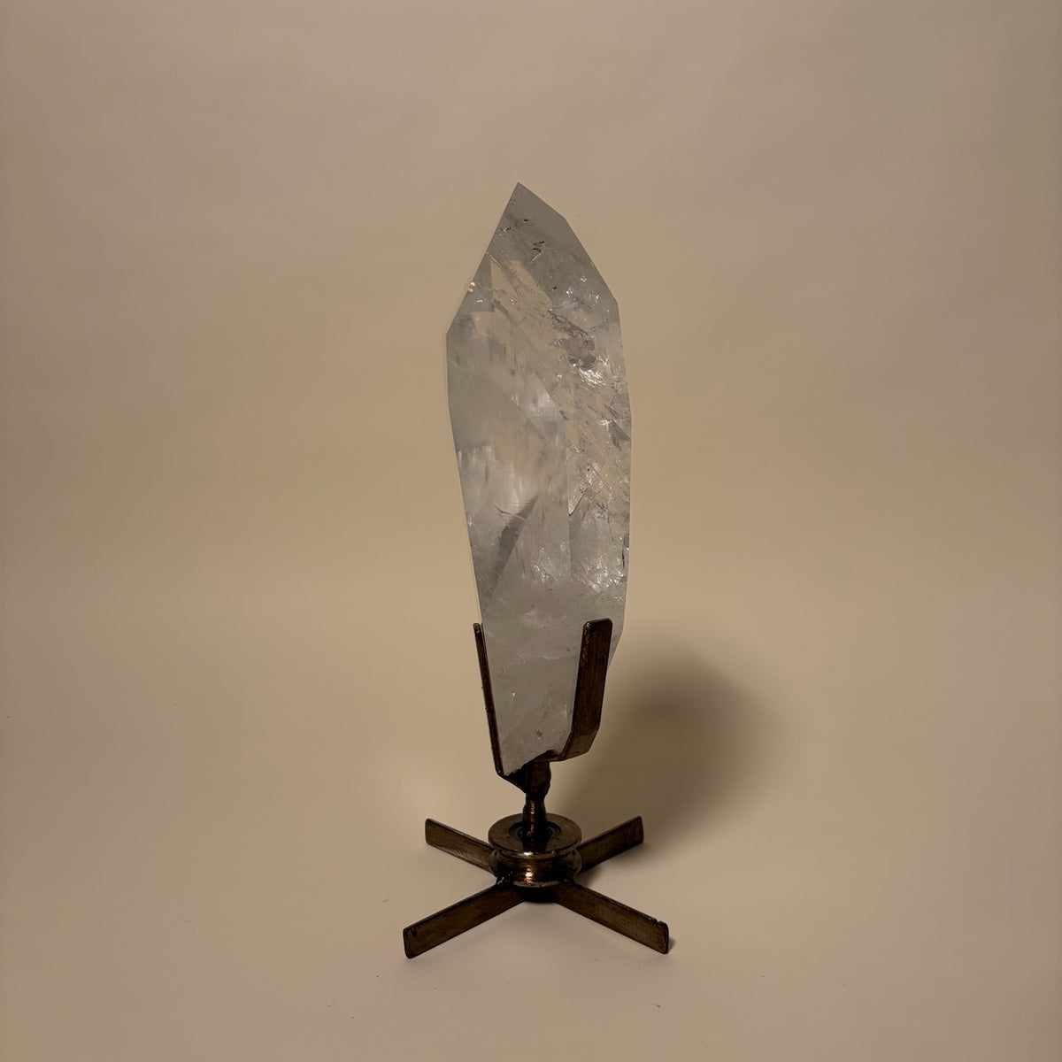 Lemurian Quartz Point on Custom Stand 19lbs