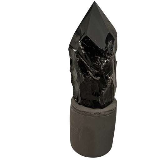 369 For House of Nulla Black Rose Candle with Obsidian Lid 19