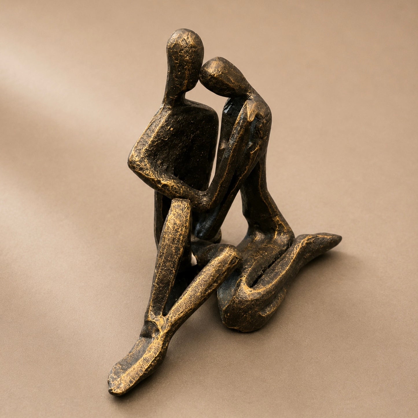 Vintage Bronze Male & Female Small Sculpture