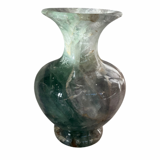 Fluorite Crystal Decorative Carved Vase