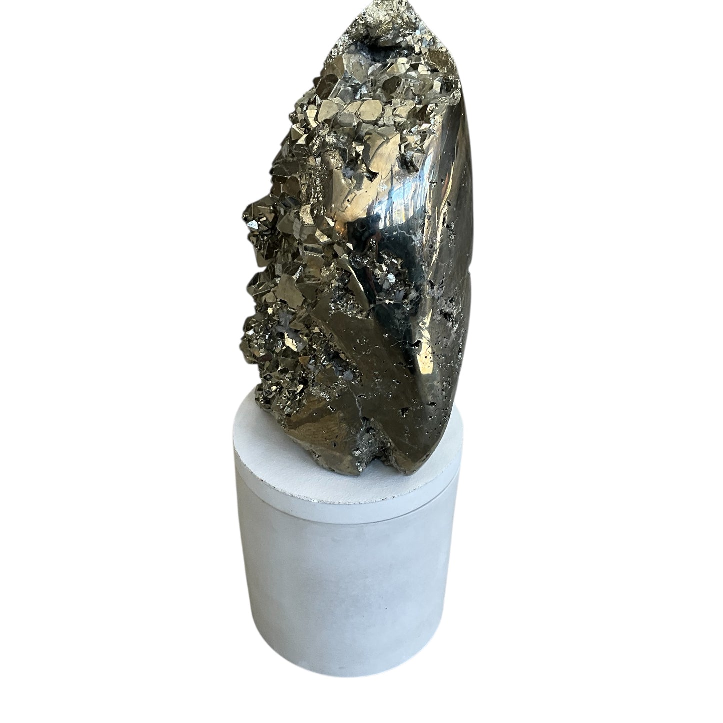 Large Abstract Pyrite Lid Gardenia Candle #3
