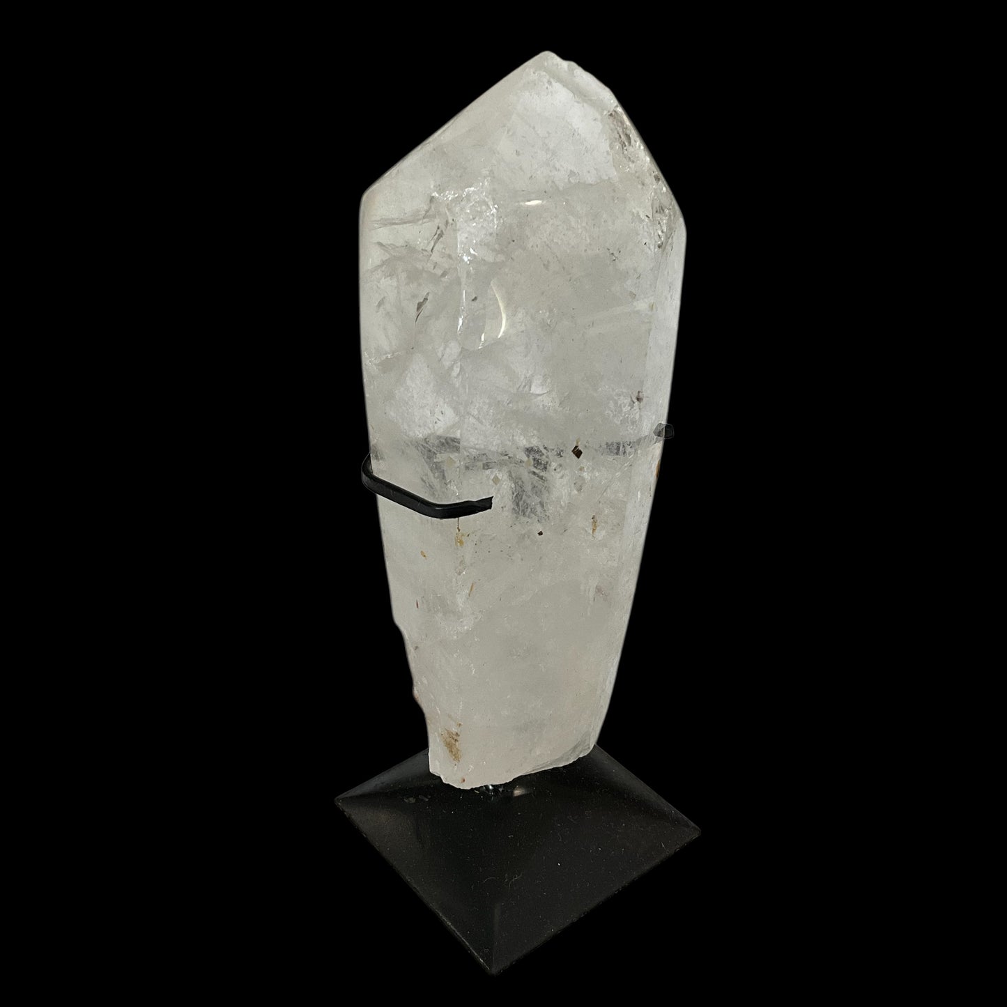 Quartz Crystal Generator on Black Metal Stand