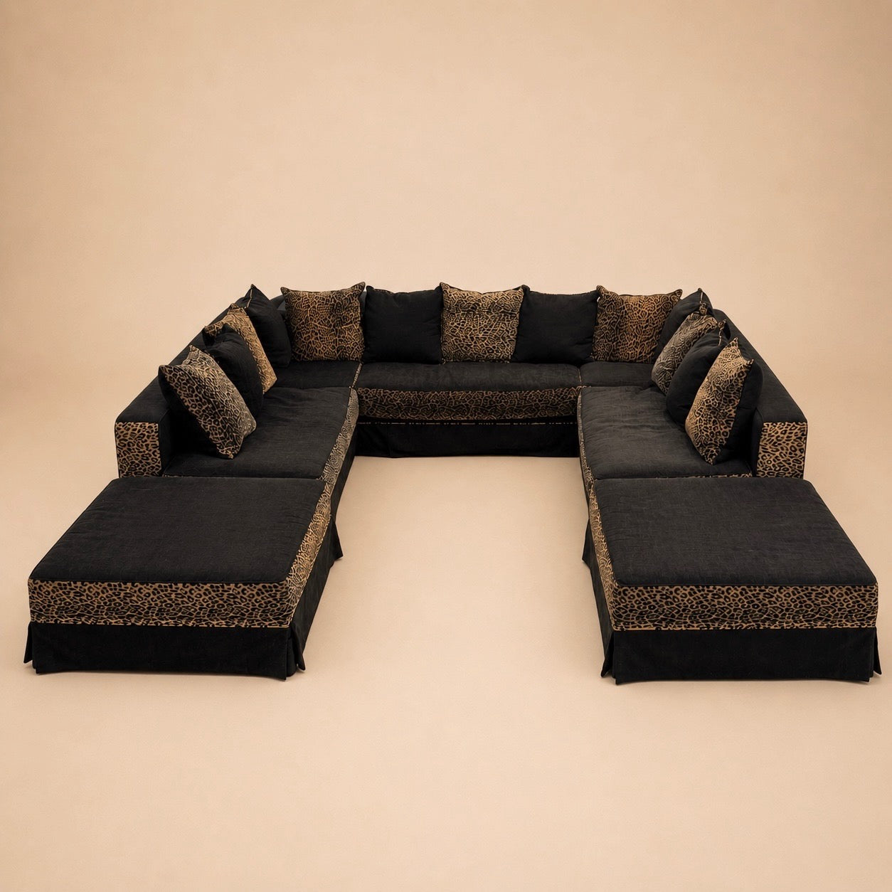 Monumental Sectional Leopard Sofa
