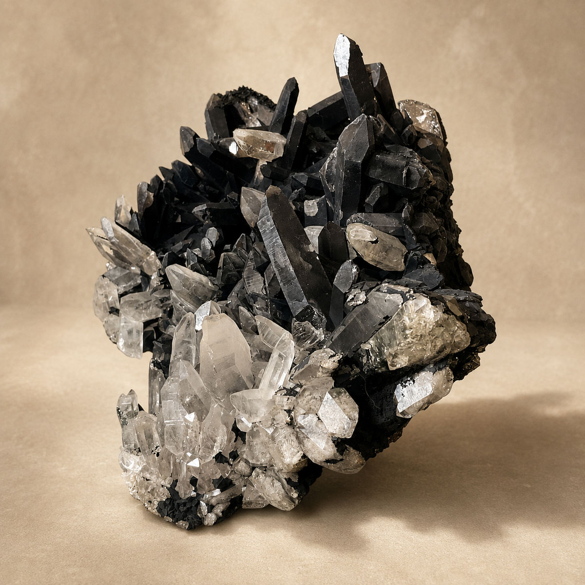 Quartz Crystal with Hematite Crystal