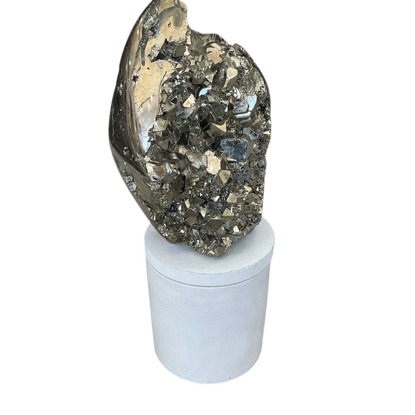 Large Abstract Pyrite Lid Gardenia Candle #3