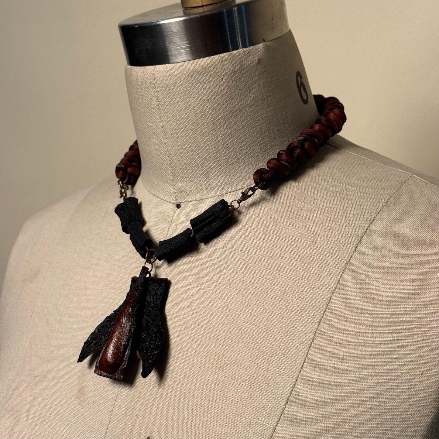 Braided Kelp Necklace With Kelp Charm
